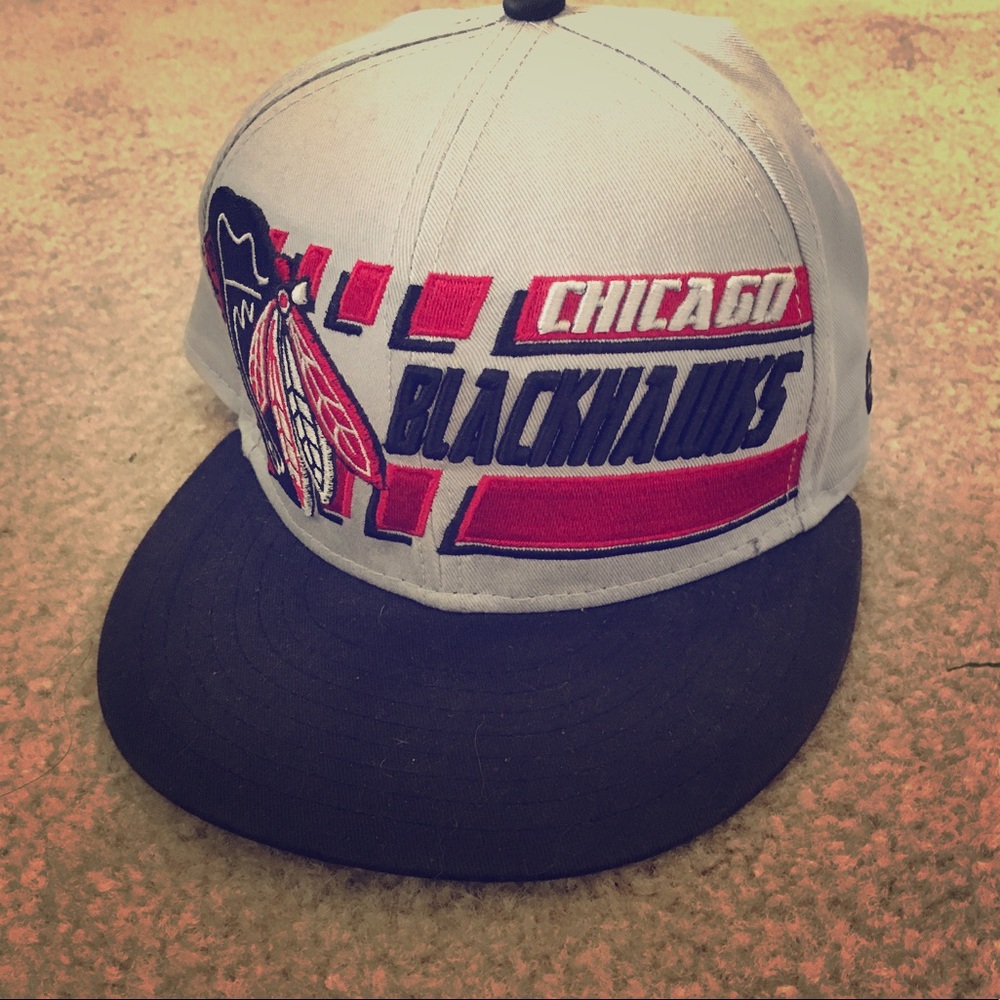 Chicago Blackhawks Flat Brim / Snap Back Hat